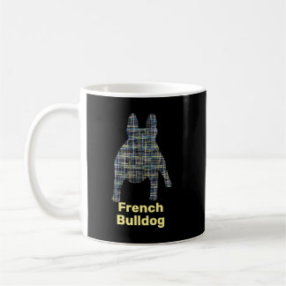 Bulldog-Silhouette Gelb & Schwarz Kaffeetasse