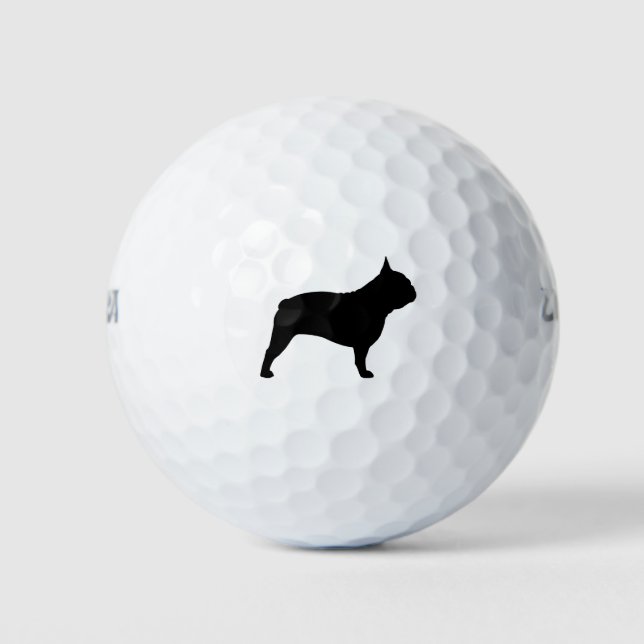 Bulldog-Silhouette Golfball (Vorderseite)