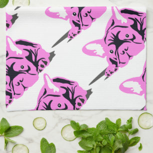 Bulldog-Silhouette Handtuch