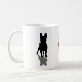 Bulldog-Silhouette mit Personalisierter Paw Kaffeetasse