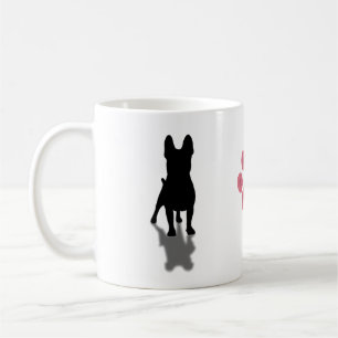 Bulldog-Silhouette mit Personalisierter Paw Kaffeetasse