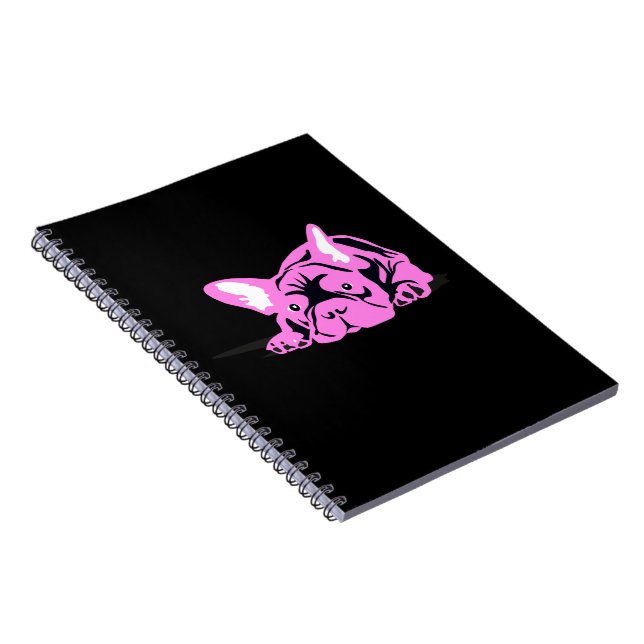 Bulldog-Silhouette Notizblock (Rechte Seite)
