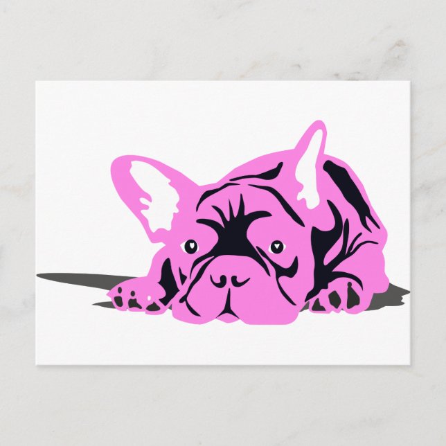 Bulldog-Silhouette Postkarte (Vorderseite)