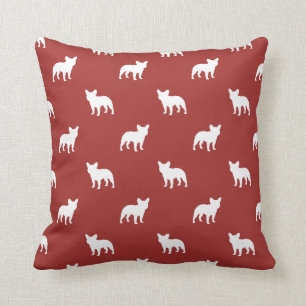 Bulldog-Silhouetten Kissen