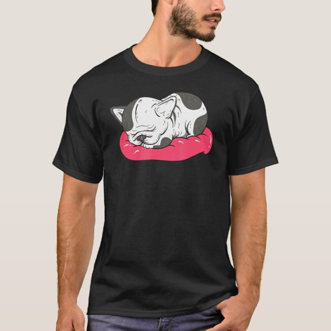 Bulldog Sleeping Bulldog Pajama Bulldog 2 T-Shirt (Vorderseite)