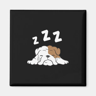 Bulldog Sleeping Bulldog Pajama Fun Bulldog Magnet