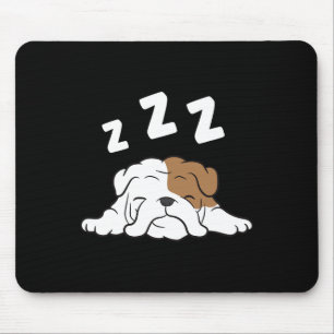 Bulldog Sleeping Bulldog Pajama Fun Bulldog Mousepad