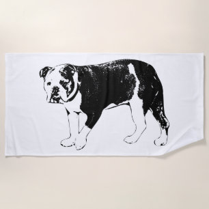 Bulldog Sonne, Entspanntes Muster Strandtuch
