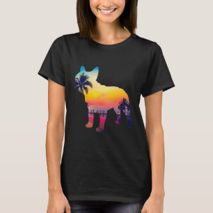 Bulldog Sonnenuntergangs-Design  T-Shirt