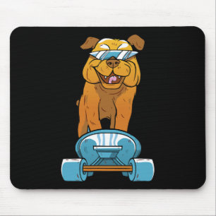 Bulldog Spaß Skateboarding Französische Bulldogge Mousepad