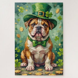Bulldog St. Patrick's Day Lustiger Glückshund