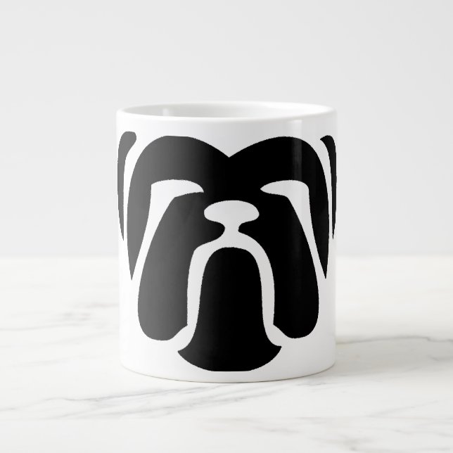Bulldog-Stamm Jumbo-Tasse (Vorderseite)