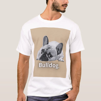 Bulldog Starkes Gesicht Design T-Shirt