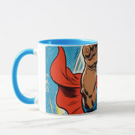 Bulldog Superhero Flying with Cape Tasse