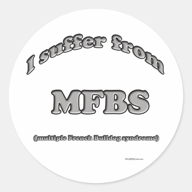 Bulldog-Syndrom - Aufkleber (Vorderseite)