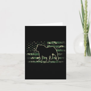 Bulldog Tarnmuster Amerikanische Flagge USA Hunde Karte