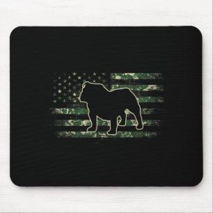 Bulldog Tarnmuster Amerikanische Flagge USA Hunde Mousepad
