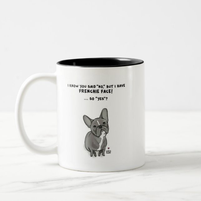 Bulldog-Tasse Zweifarbige Tasse (Links)