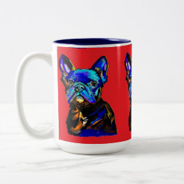 Bulldog-Tasse Zweifarbige Tasse
