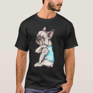 Bulldog Tattoo I Liebe Mama Funny Dog Mother' T-Shirt