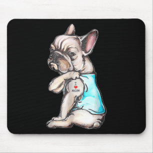 Bulldog Tattoo I Liebe Mama Funny Dog Mütter Mousepad
