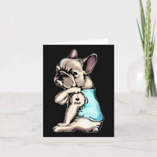 Bulldog Tattoos I Liebe Vater Sitzende Gift Fett Karte