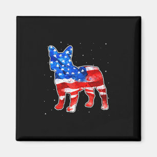 Bulldog Tie Dye Amerikanische Flagge Patriotisch 4 Magnet