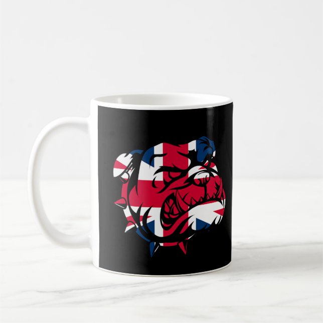 Bulldog Union Jack Flag Kaffeetasse (Links)