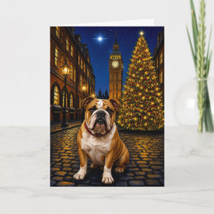 Bulldog Urlaub Feiertagskarte