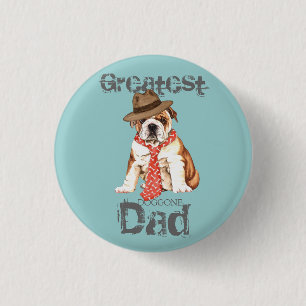 Bulldog-Vater Button