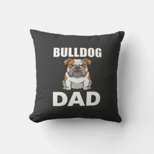 Bulldog-Vater Cartoon-Hundefreund Kissen