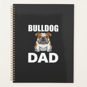 Bulldog-Vater Cartoon-Hundefreund Planer