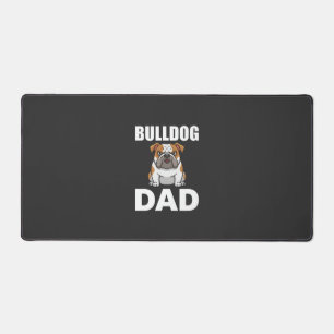 Bulldog-Vater Cartoon-Hundefreund Schreibtischunterlage