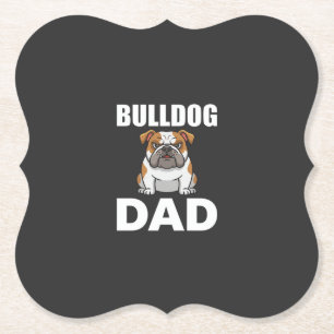 Bulldog-Vater Cartoon-Hundefreund Untersetzer