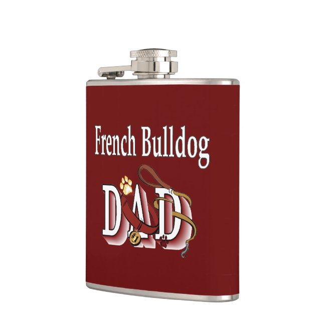 Bulldog-Vater Flachmann (Links)