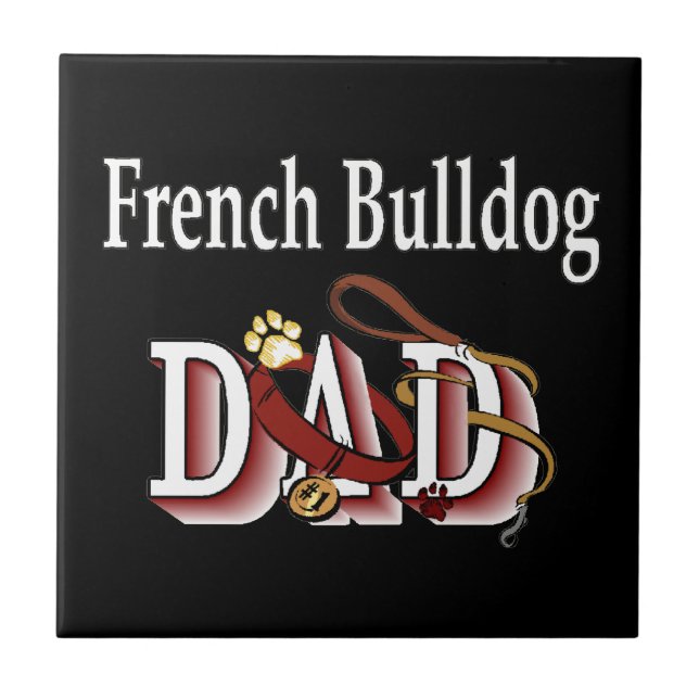 Bulldog-Vater Fliese (Vorderseite)