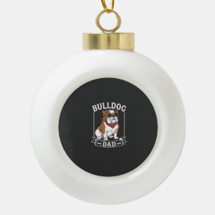 Bulldog-Vater-Hund-Sonnenbrille-Bandana Keramik Kugel-Ornament