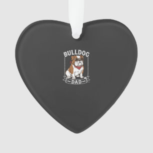 Bulldog-Vater-Hund-Sonnenbrille-Bandana Ornament