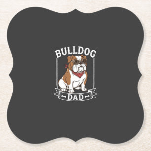 Bulldog-Vater-Hund-Sonnenbrille-Schal Untersetzer