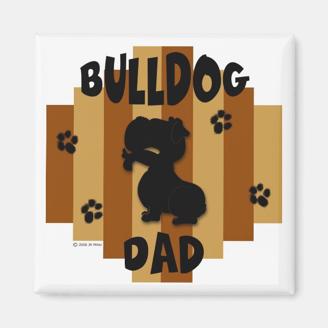Bulldog Vater Magnet (Vorne)