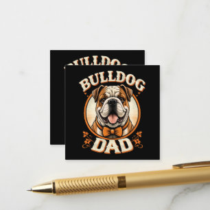 Bulldog-Vater – Süßer Vintage-Bulldogge zum Vatert Begleitkarte