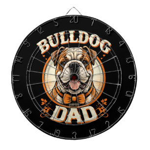 Bulldog-Vater – Süßer Vintage-Bulldogge zum Vatert Dartscheibe