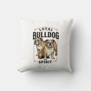 Bulldog Vintage-Shirt Twin Bulldogs Gravur Tee_ Kissen