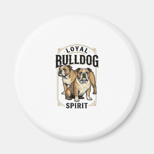Bulldog Vintage-Shirt Twin Bulldogs Gravur Tee_ Magnet