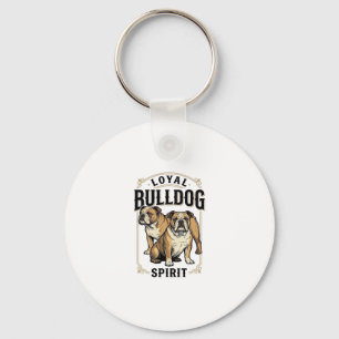 Bulldog Vintage-Shirt Twin Bulldogs Gravur Tee_ Schlüsselanhänger