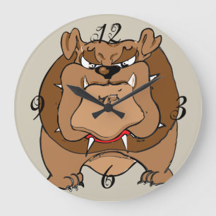 Bulldog Wall Clock Große Wanduhr