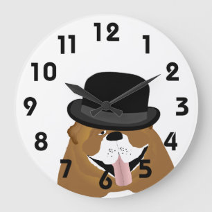 Bulldog Wall Clock Große Wanduhr