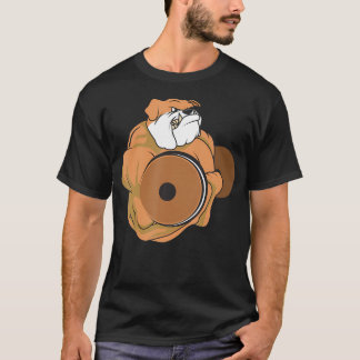 Bulldog Weightlift Fitness Gym Dumbbell T-Shirt