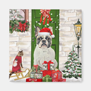 Bulldog Weihnachten Magnet
