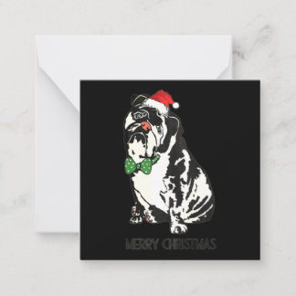 Bulldog Weihnachten Mitteilungskarte